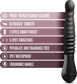 Stotende Vibrator Temptasia Lazarus - Thrusting Dildo - Stootlengte: 3.1 cm - 3 Krachtige Standen - Sex Toys - Sexspeeltjes voor vrouwen — thumbnail 3