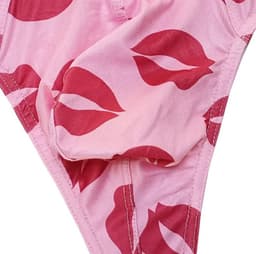 LekkerStout Heren String - Kusjes-Print - Roze/Rood - Sexy Herenondergoed | M | ( LS246 ) — thumbnail 2