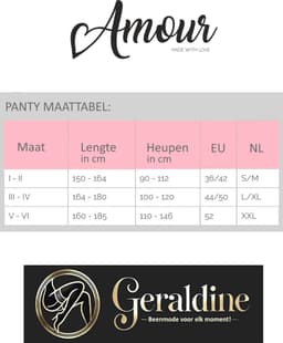 Panty open Kruis - 60/30 Denier - Kleur: Rood - Maat: XXL - Model: Blackdiamond - Merk: Amour — thumbnail 4