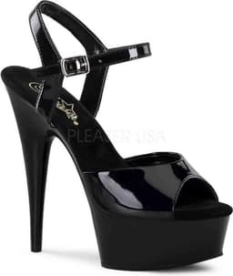 EU 38 = US 8 | DELIGHT-609 | 6 Heel, 1 3/4 PF Ankle Strap Sandal — thumbnail 1