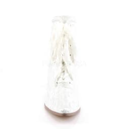 EU 41,5 = US 11 | VICTORIAN-30 | 2 3/4 Flaired Heel Lace Up Ankle Bootie w/Lace Overlay — thumbnail 2