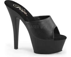 Pleaser - KISS201 Muiltjes - Paaldans schoenen - 40 Shoes - Zwart