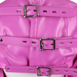 Banoch - Open Breast Straight Jacket Pink - pu leer dwangbuis bondage - Roze — thumbnail 5