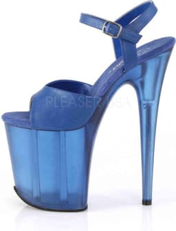 Pleaser - FLAMINGO-808N Sandaal met enkelband, Paaldans schoenen - Paaldans schoenen - 37 Shoes - Creme — thumbnail 4