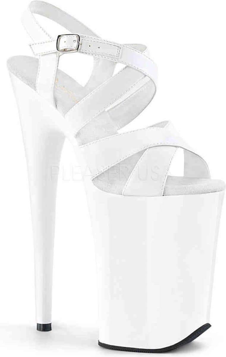 Pleaser - INFINITY-997 Sandaal met enkelband, Paaldans schoenen - Paaldans schoenen - 38 Shoes - Wit — afbeelding 1