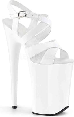 Pleaser - INFINITY-997 Sandaal met enkelband, Paaldans schoenen - Paaldans schoenen - 38 Shoes - Wit — thumbnail 1