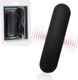 CheekyTreats Mini Bullet Vibrator – USB Oplaadbaar – 10 Standen – Compact & Waterdicht – Discreet Formaat – Zwart — thumbnail 1