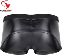 Latex Wetlook Herenboxer met rits - PU Leder - Voor hem - Kruisloos - Herenmode - Boxershort - Intieme kleding - Erotische Lingerie — thumbnail 4