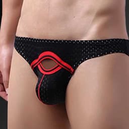 Sexy Heren Ondergoed - Penis gat - Uitdagende Lingerie - Zwart - Lage Taille - Ademend — thumbnail 5