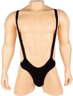 Erotische mankini lingerie - Heren bodysuit - Club kleding - Jarretel - Jockstrap - Backless - Sexy — thumbnail 2