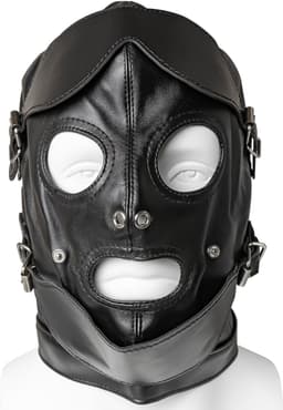 Volledige BDSM Hoofdkap met Mondknevel & Blinddoek – Verstelbare Fetish Masker voor Dominantie & Overgave — thumbnail 3