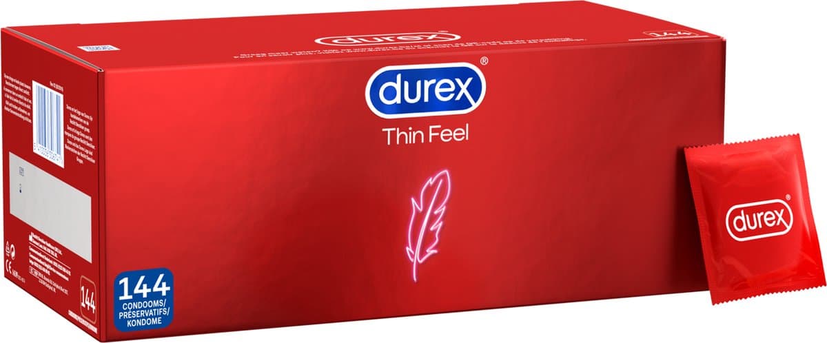 Durex Condooms Thin Feel 144st - 2 Stuks - Voordeelverpakking — afbeelding 1