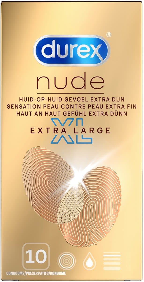 Durex Condooms Nude XL 10st - 5 Stuks - Voordeelverpakking — afbeelding 1