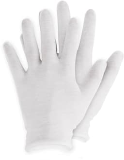 Katoenen handschoenen wit L 4stuks – 2paar Beschermende Handschoenen - Medium - Gezondheidszorg - Ziekenhuis - Beauty Center, Kapper en Salon Spa Tattoo – Jewelry - eczeem / allergie / handcreme - juweliers / munt handschoen — thumbnail 5