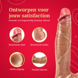 Superwomen - Realistische Dildo met Zuignap - 21 cm - Sex Toys voor Vrouwen en Mannen - Zacht - Luxe Dildo — thumbnail 5