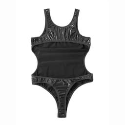 Porno jumpsuit heren - String - Latex look - BDSM - Erotische kleding - Hemd — thumbnail 3