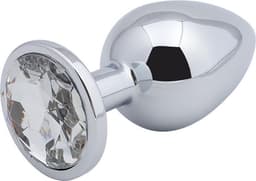 Banoch - Buttplug Aurora Clear  Large - Metalen buttplug - Diamant steen - Wit — thumbnail 1