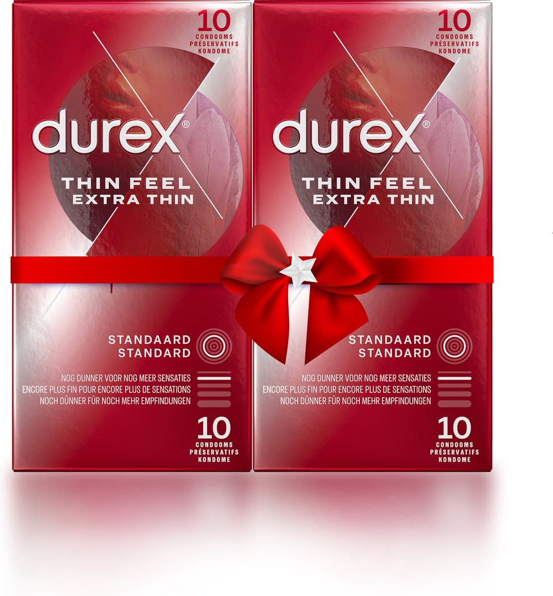 Durex Condooms - Thin Feel Extra Dun 10st x2 - Voordeelverpakking - Cadeau voor man en vrouw — afbeelding 1