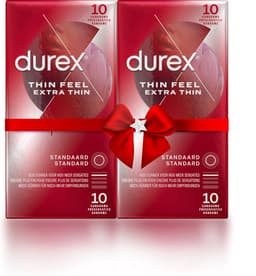 Durex Condooms - Thin Feel Extra Dun 10st x2 - Voordeelverpakking - Cadeau voor man en vrouw — thumbnail 1