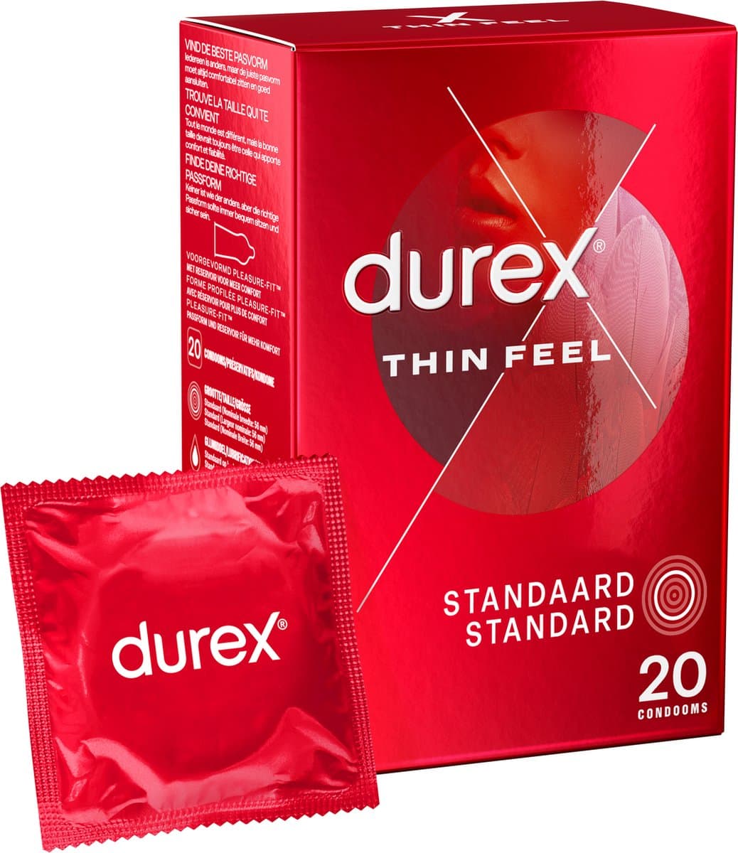 Condooms - Durex Condooms - Thin Feel - Extra Dun - 20 stuks — afbeelding 1