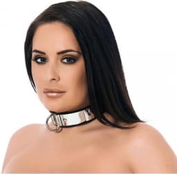 Rimba - Verstelbare Lederen Halsband met Metalen Plaat en Hangslot - Stijlvol en Veilig — thumbnail 2