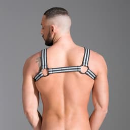 665 Neopreen - Riemenbody - Neoprene Bulldog Harness - Grijs - Maat S — thumbnail 2