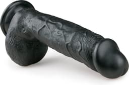 EasyToys - Realistische Dildo met Balzak - Dildo met Zuignap - 22,5 cm - Dildo's - Sex Toys voor Vrouwen en Mannen - Zwart — thumbnail 3