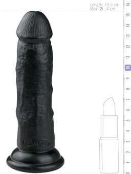 EasyToys - Realistische Dildo met Zuignap - 15,5 cm - Dildo's - Sex Toys voor Vrouwen en Mannen - Dildo Mannen Anaal - Zwart — thumbnail 5