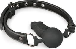 EasyToys - Ball Gag met Siliconen Bal - Duurzaam - BDSM - BDSM Toys - Sex Toys voor Vrouwen en Mannen - Mondknevel - Balgag - Erotisch Spel - Zwart — thumbnail 1