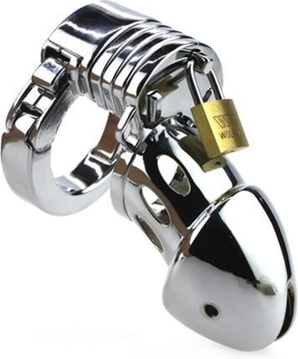 Metalen Peniskooi Modula - Zilver - Kuisheidskooi Metaal - Chastity — afbeelding 1