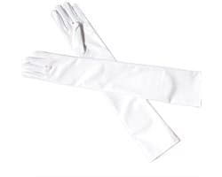 Latex Wetlook Handschoenen - Lange Uitvoering - BDSM - Wit - 54CM - One Size