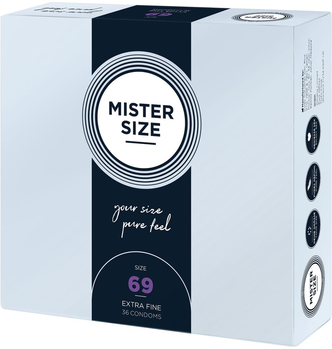 MISTER SIZE 69 Ultra Dunne XXXL condooms (36 pack) — afbeelding 1