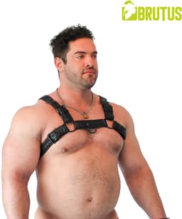 BRUTUS Vegan Puppy Harness Black-Black S/M — thumbnail 2