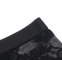 Zeloria Heren Kant Boxer – Transparante Erotische Lace Boxershort – Zwart – S – Stretch & Comfort — thumbnail 2