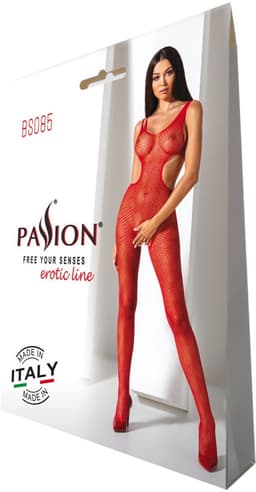 Passion - Woman Bs085 Red Bodystocking One Size — thumbnail 4