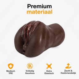 Jespro Ebony Pocket Pussy - Zwart - Kunstvagina - Sex Toys voor Mannen - Masturbator - Blowjob Simulator - Nep Vagina - Voor Heren - Stroker - Seksspeeltjes - Erotiek - Zelf aftrekken — thumbnail 3