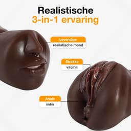 Jespro Ebony Pocket Pussy - Zwart - Kunstvagina - Sex Toys voor Mannen - Masturbator - Blowjob Simulator - Nep Vagina - Voor Heren - Stroker - Seksspeeltjes - Erotiek - Zelf aftrekken — thumbnail 2