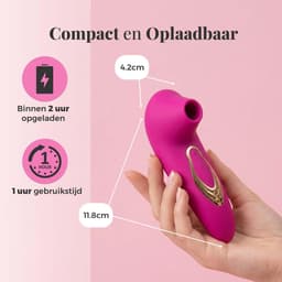 Luchtdruk Vibrator - Tepelzuiger - Clitoris en G-Spot Stimulator - Mini Reis Vibrator — thumbnail 4