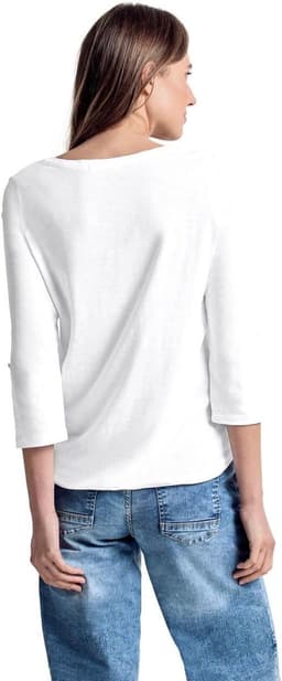 Cecil Fenja Dames T-Shirt - Casual Witte T-Shirt voor Vrouwen — thumbnail 3