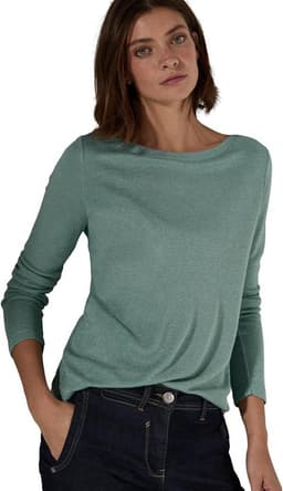 Glitter T-Shirt Salvia Groen Dames Oversized XL — thumbnail 1