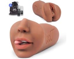 ME'ADAM Melange™ - 3D Realistische Masturbator - Inclusief opbergtas & glijmiddel - 3 in 1 - Vagina, Anus & Mond - Sex toys voor mannen - Realistische vagina - Pocket Pussy - kunstvagina
