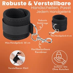 Bondage Set – Handboeien, Dijbeen Voetboeien & Tepelklemmen | 3-in-1 Seksspeelgoed voor Koppels | Geschikt voor Beginners & Gevorderden | Bedboeien Vrouwen & Mannen — thumbnail 4