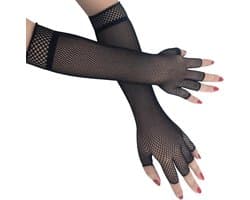 Visnet Handschoenen - Vingerloos - Zwart - Elastisch - One Size