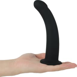 Banoch | Dildo siliconen Curvzz tip zwart | Large | Ø 3 cm | 17 cm lengte | zuignap — thumbnail 2