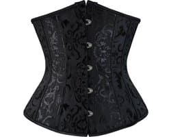 Dames Korset - Corset - Waist Shaper - Tailleriem - Kledij Vrouwen - Gothic Design - Zwart - LOUZIR