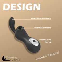 Intimate Desires® - Clitoris Stimulator - Luchtdruk en vibratie - Compact - Luchtdruk Vibrator - Seksspeeltje voor vrouwen - Oplaadbaar — thumbnail 2