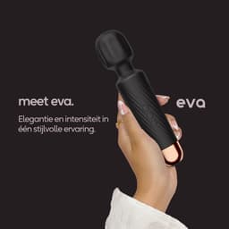 Eva® Personal Massager - Magic Wand - Vibrator voor Vrouwen - Krachtige Clitoris Stimulator - 75% Intensere Stimulatie - 20 Standen - Fluisterstil - Sex Toys voor Vrouwen - Seksspeeltjes - Cadeau voor Vrouw - Sensuele Audio - Obsidian Black — thumbnail 3