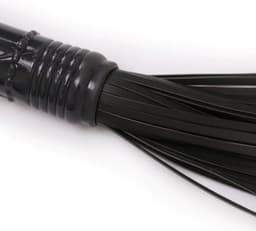 Smart Moves - Flogger met Dildo Handvat - Zwart — thumbnail 2