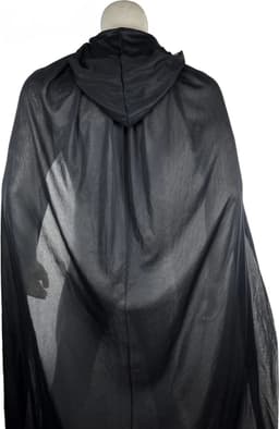 Doorschijnende Cape met capuchon - BDSM - Erotisch - SM Meester - Rollenspel Outfit - Transparant - Halloween — thumbnail 3
