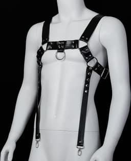 Banoch | Chest harness Raiko - imitatie leer harnas voor man — thumbnail 5